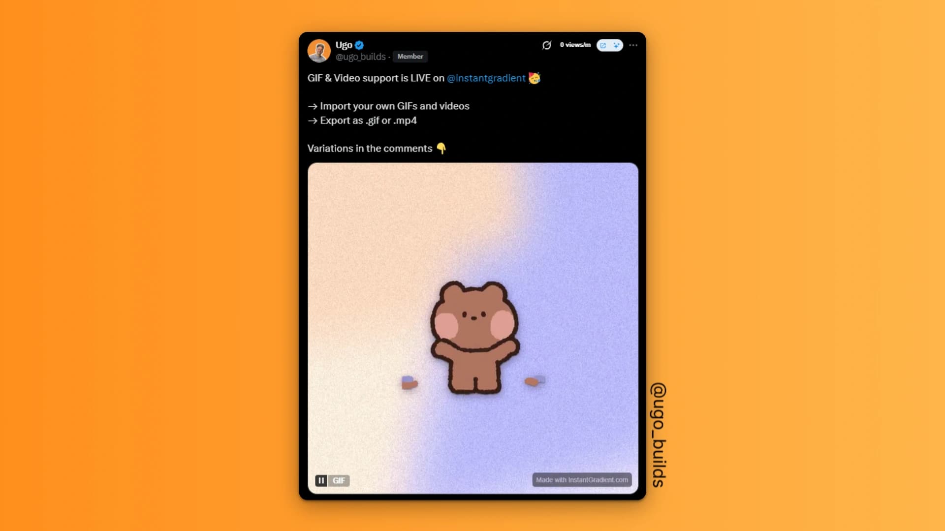 Sharing X post with beautiful background